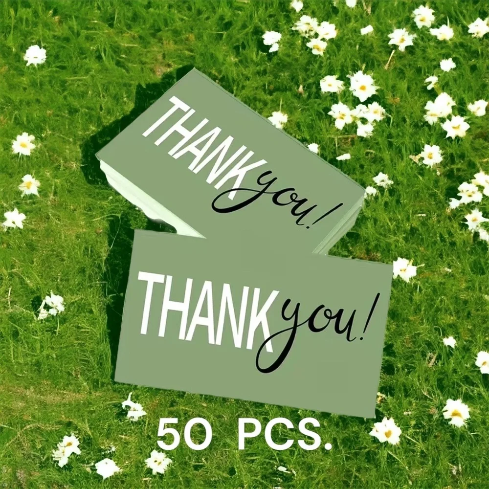 50 Cards Thank You Cards 2.1” X 3.5”